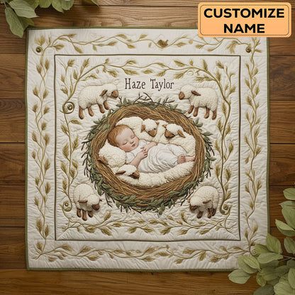 Wooly Hug WN2807131CL Personalized Baby Quilt