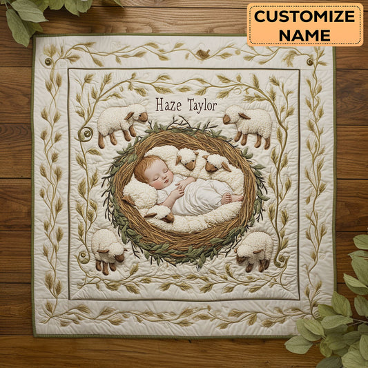 Wooly Hug WN2807131CL Personalized Baby Quilt