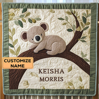 Koala Nap CP25070011CL Personalized Baby Quilt