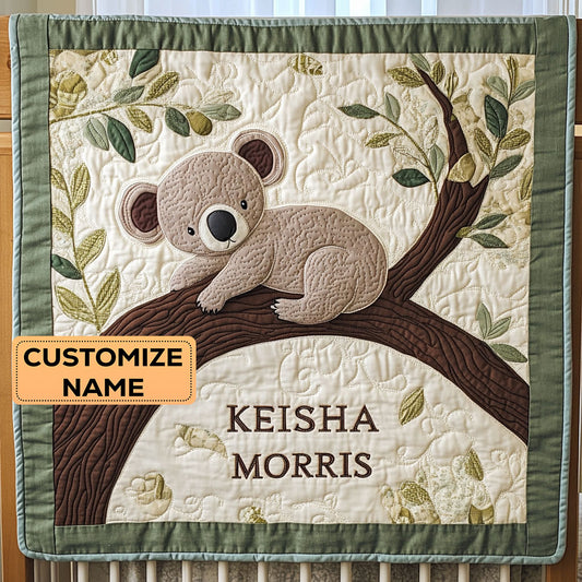 Koala Nap CP25070011CL Personalized Baby Quilt