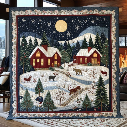 Whispering Pines Forest Cabin WN0110062CL Quilt