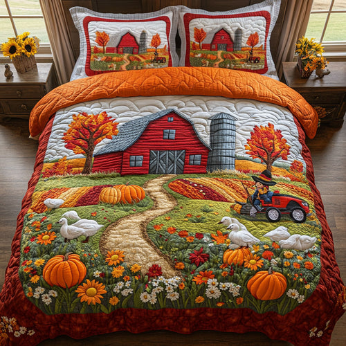 Country Pumpkin Patchwork WY1508004CL Duvet Cover Set