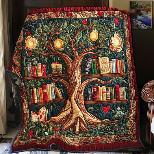 Tree And Books WY2412080CL Quilt