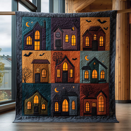 Halloween Village CW0609038CL Quilt