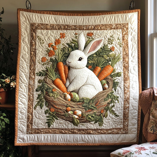 Bunny In Harvest Basket WY1208029CL Quilt