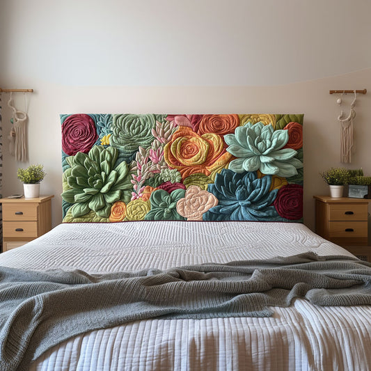 Stone Lotus QA0201015CL Quilted Headboard Slipcover
