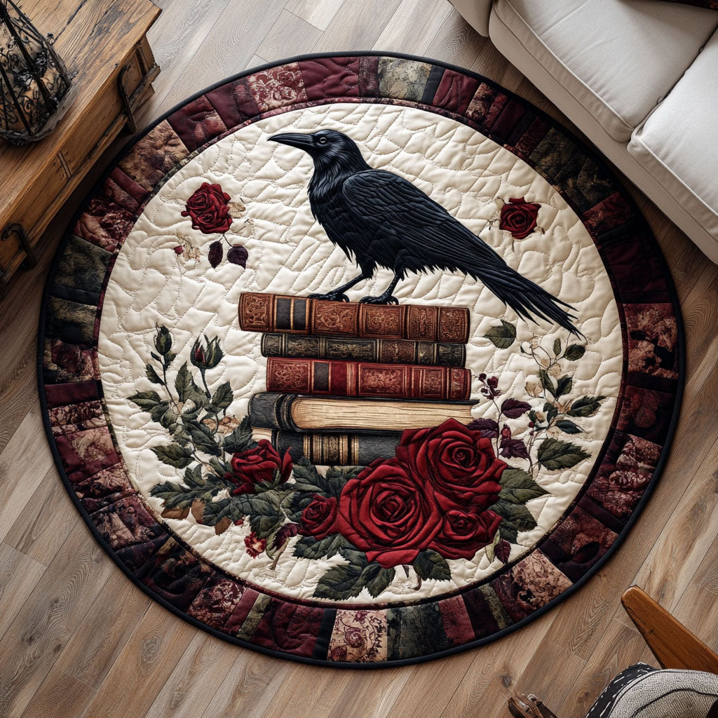 Raven Roses CW0901087CL Quilted Round Mat