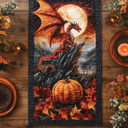Pumpkin Dragon Watch WY0907039CL Quilted Table Runner