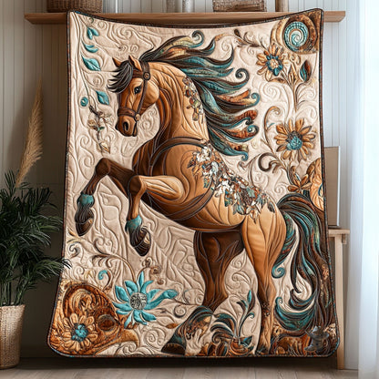 Horse Flower WT1610016CL Quilt