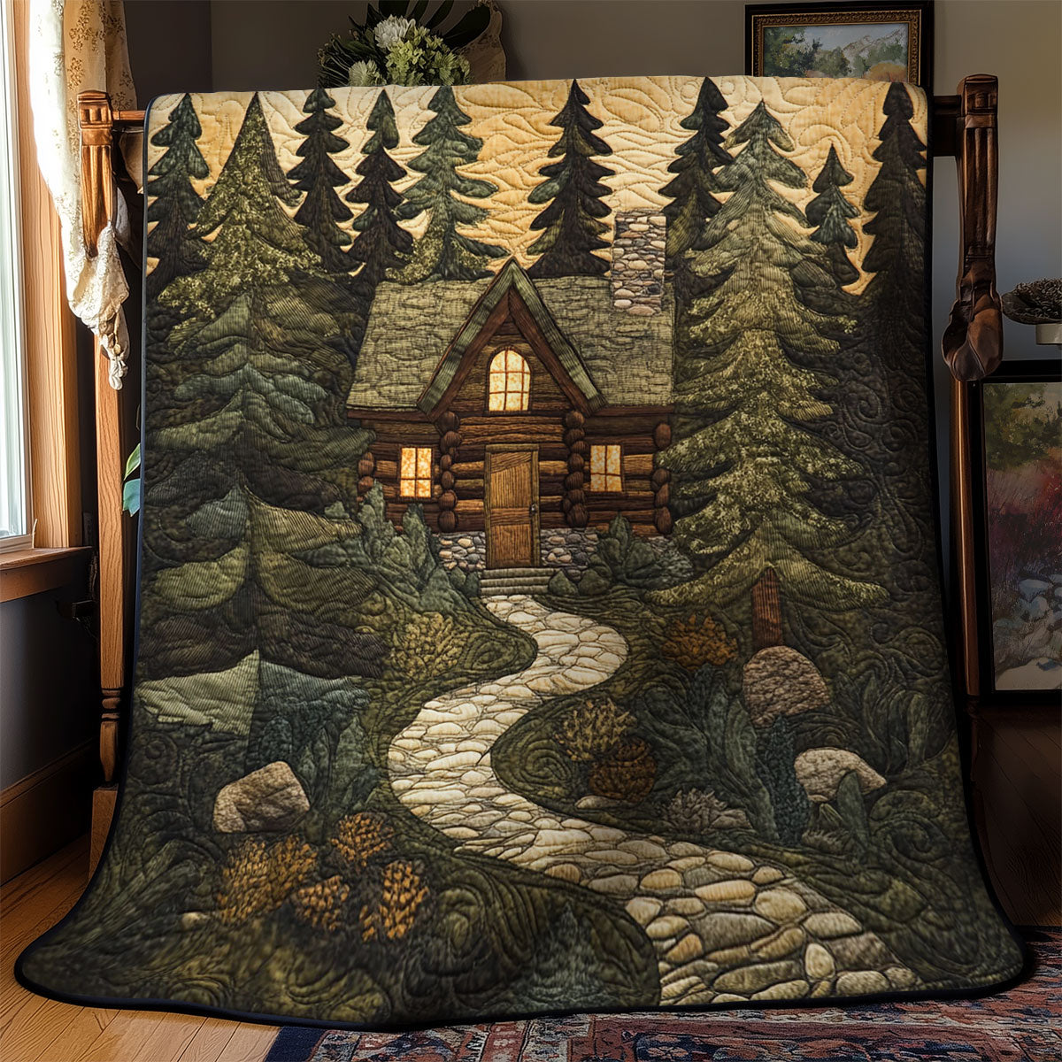 House In Tree Forest WY1202115CL Quilt