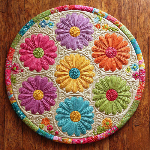 Blooming Carousel CW0708017CL Quilted Round Mat