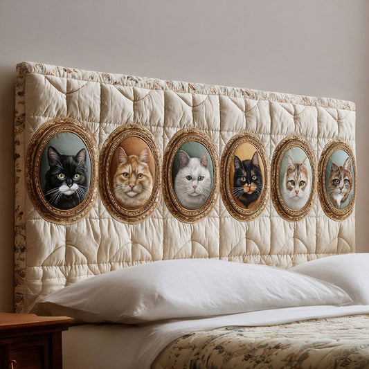 Portrait Purrs CP2212006CL Quilted Headboard Slipcover