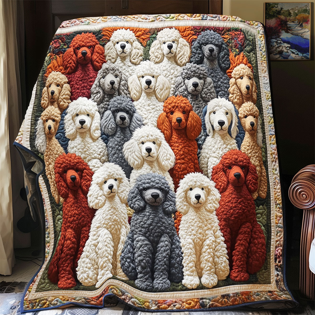 Poodle Parade YR1501042CL Quilt