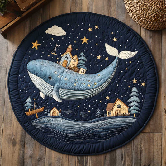 Floating Whale WN2403031CL Quilted Round Mat