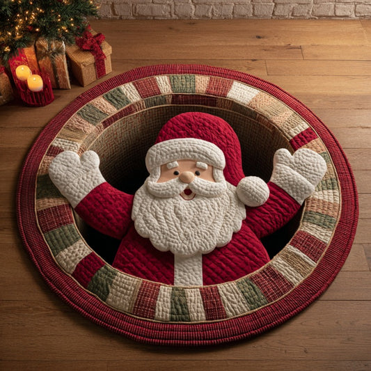 Jolly Santa XR2809001CL Quilted Round Mat