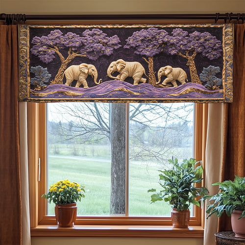 Elephant Forest WY2304004CL Quilted Valance