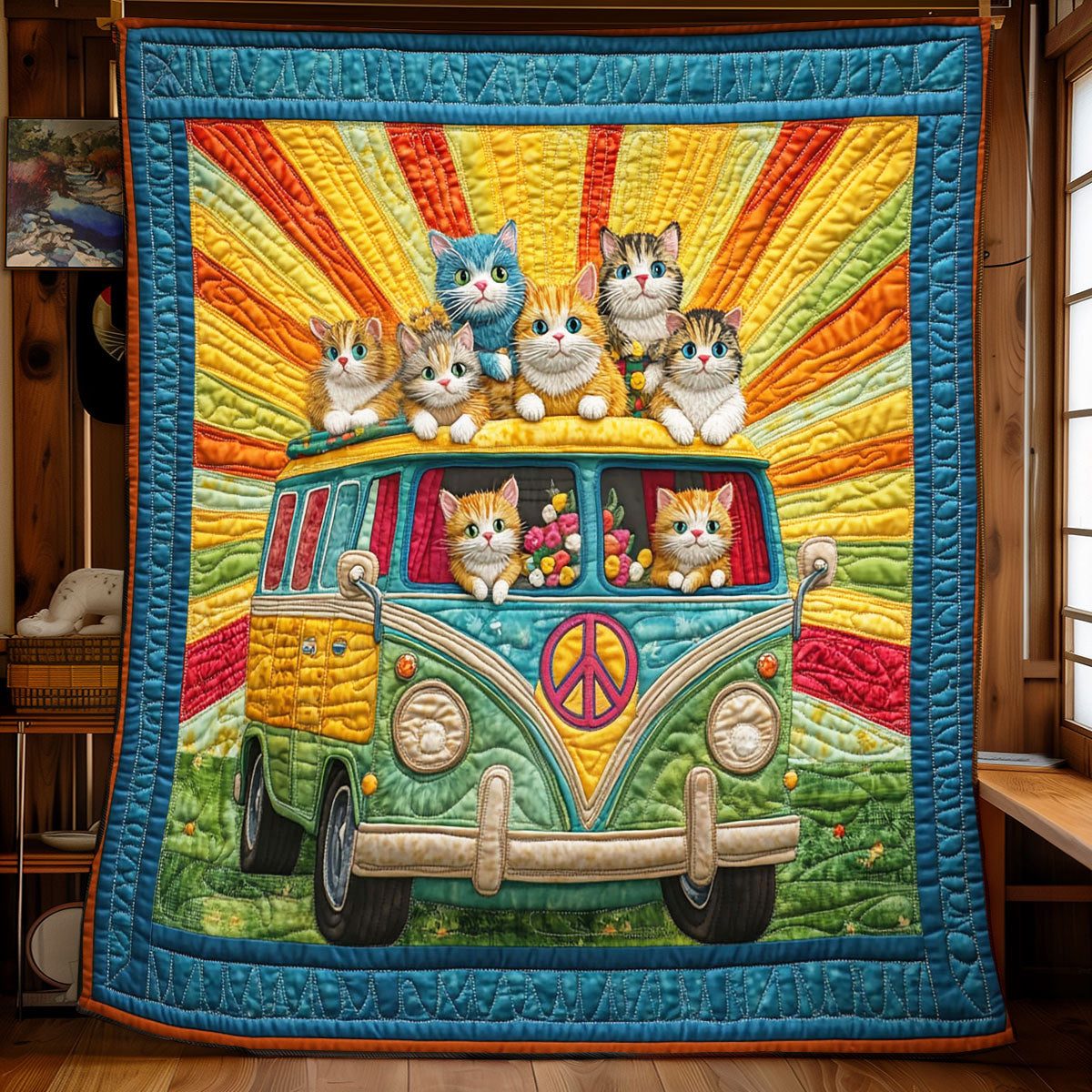 Cat Roadtrip CP1411030CL  Quilt