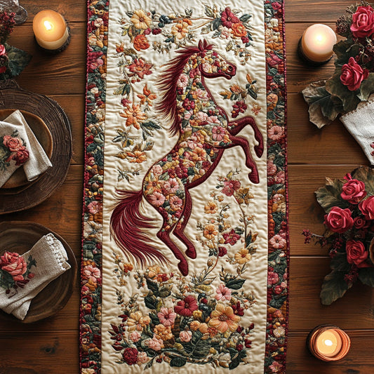 Blossom Horse Dance WN1606030CL Quilted Table Runner