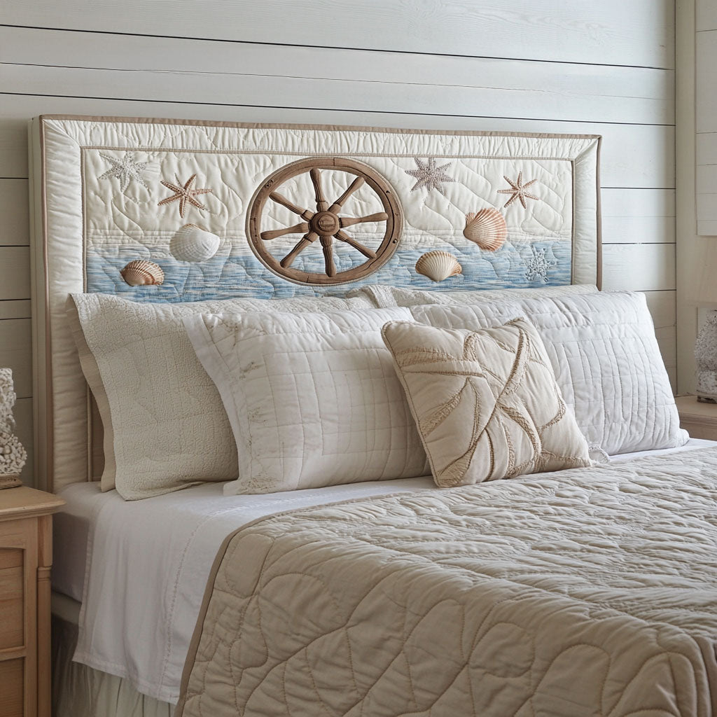 Harbor Ship Wheel WN0501027CL Quilted Headboard Slipcover