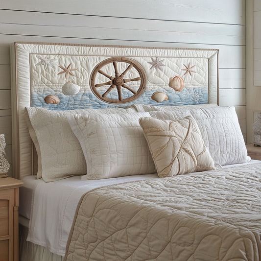Harbor Ship Wheel WN0501027CL Quilted Headboard Slipcover