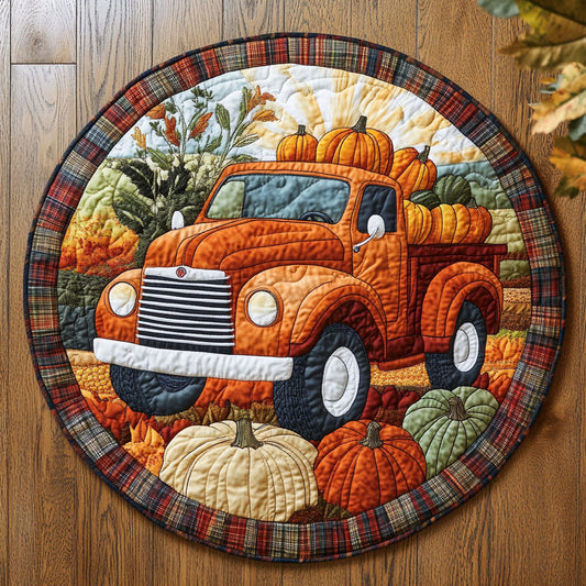 Country Harvest Wheels WY0108084CL Quilted Round Mat