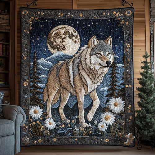 Wolf Under The Moonlight WU2210020CL Quilt