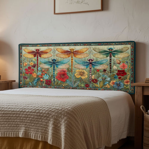 Dragonfly Garden CW3012014CL Quilted Headboard Slipcover