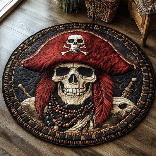 Skull Pirate CW1607046CL Quilted Round Mat