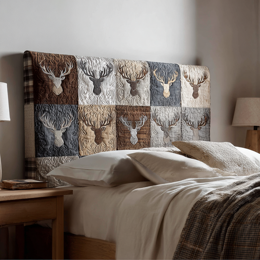 Rustic Antlers XR2912009CL Quilted Headboard Slipcover