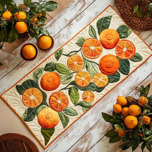 Orange Delight CP2005008CL Quilted Table Runner