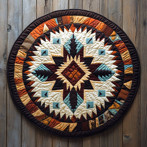 Indigenous Culture CQ0306042CL Quilted Round Mat