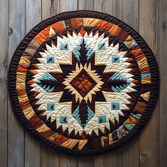 Indigenous Culture CQ0306042CL Quilted Round Mat