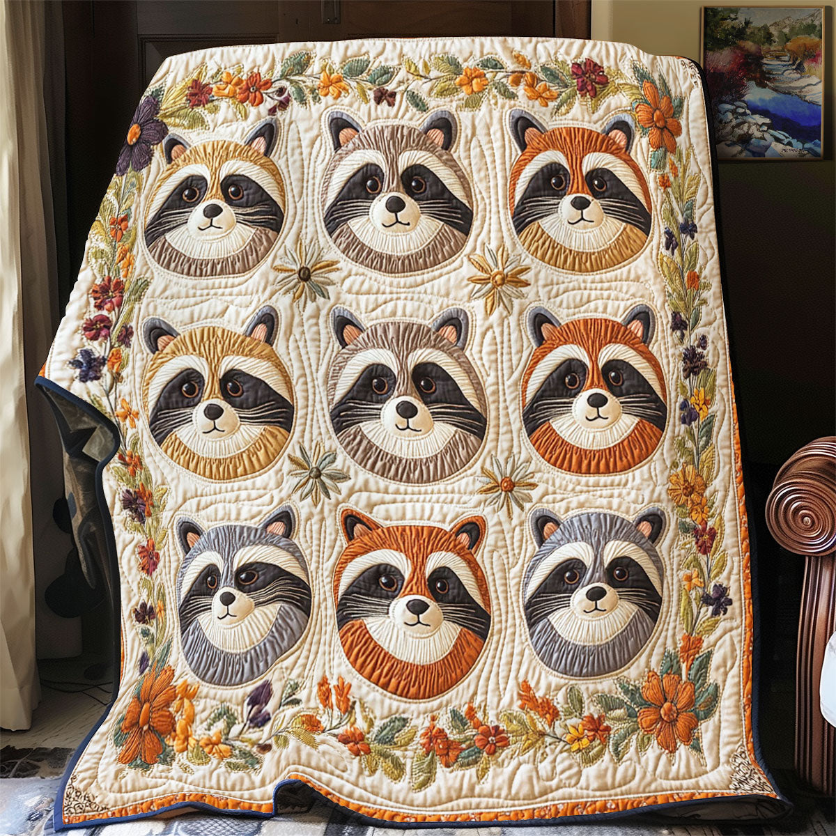 Baby Raccoon WY2702040CL Quilt
