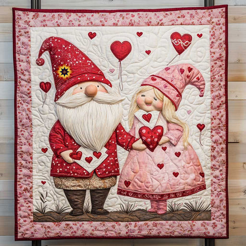 Gnome Couple Valentine WP1612013CL Quilt