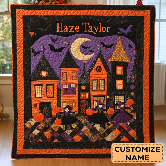 Dancing Witches WN3007032CL Personalized Baby Quilt