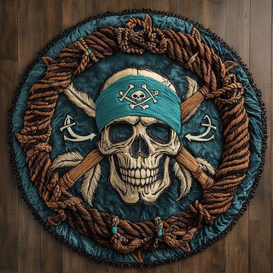 Skull Of The Seas WN1705001CL Quilted Round Mat
