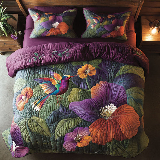 Hummingbird In Hibicus Garden WY2301011CL Duvet Cover Set