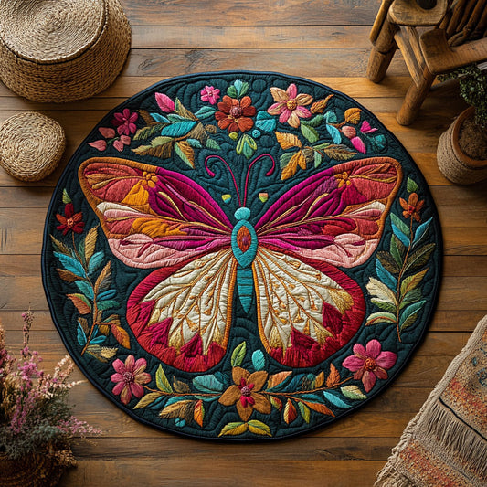 Colorful Wings WY1905023CL Quilted Round Mat