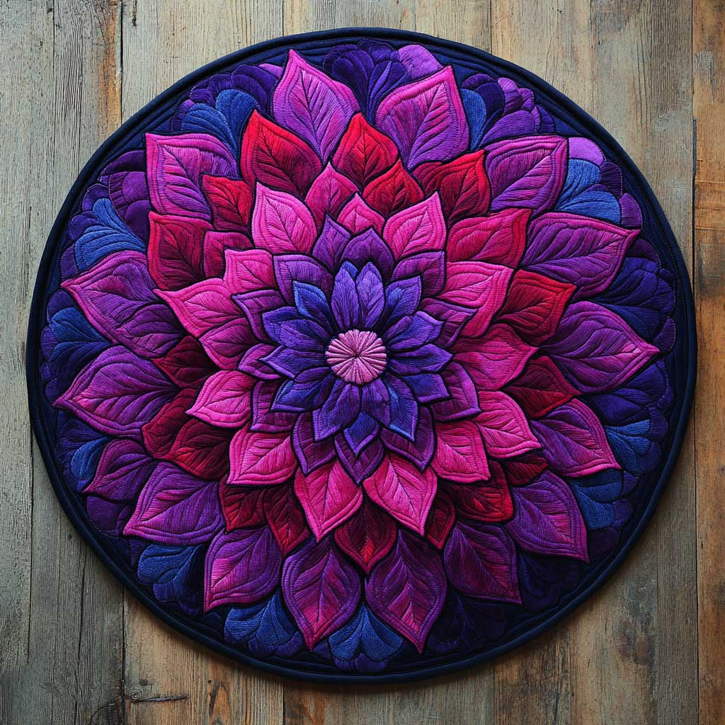 Shadow Dahlia WN2904051CL Quilted Round Mat