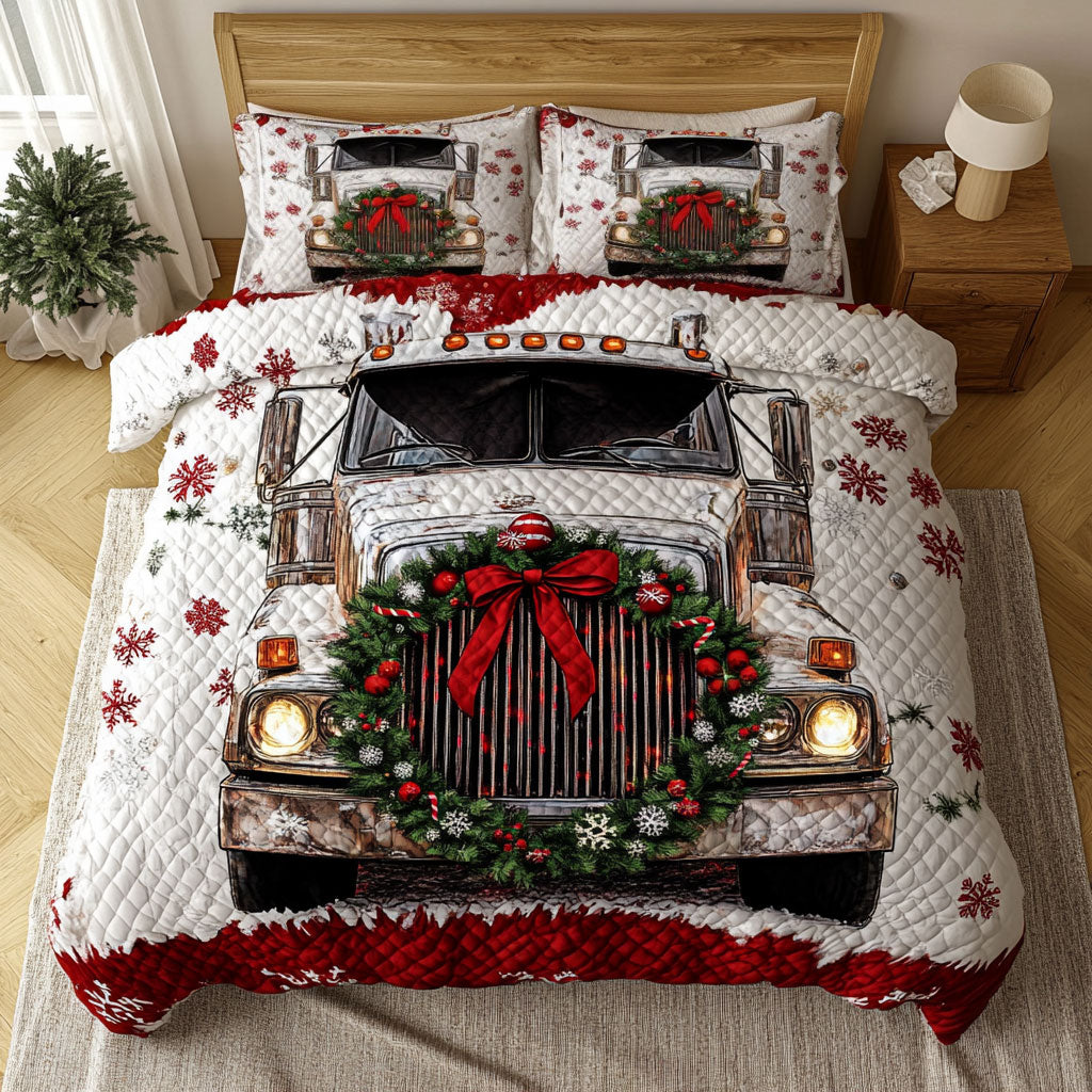 Snowy Christmas Truck WN1111081CL Duvet Cover Set