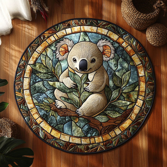 Koala In Tree WY2005032CL Quilted Round Mat
