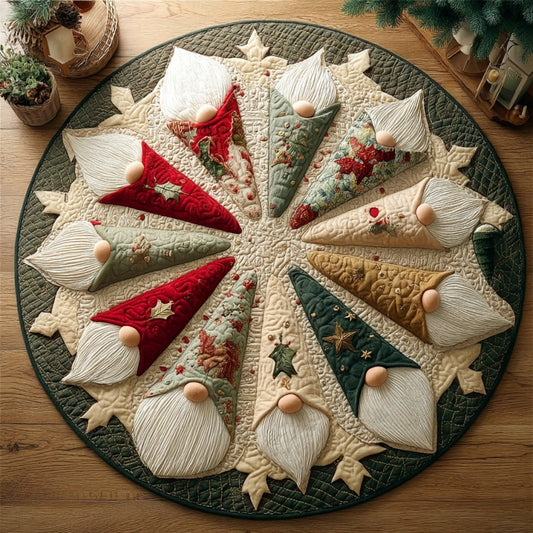 Gnome Giggles XR2809011CL Quilted Round Mat