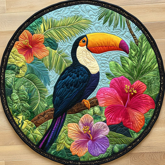 Tropical Toucan CW0306048CL Quilted Round Mat