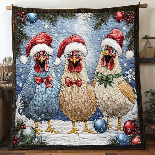 Christmas Chicken Dream WN0810007CL Quilt