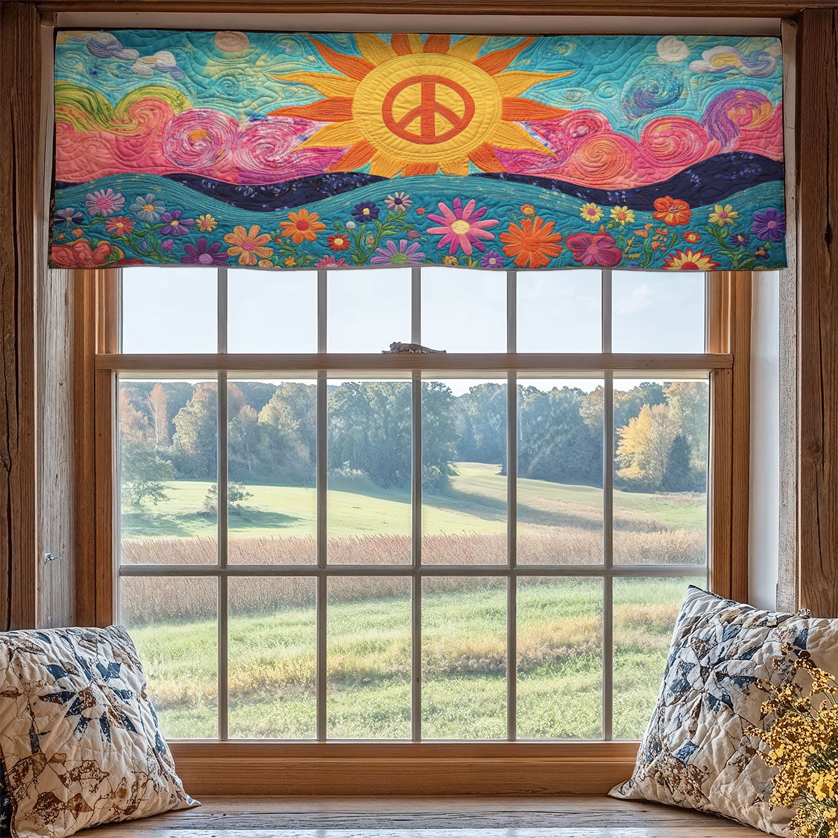 Sunshine Hippie WX1705021CL Quilted Valance