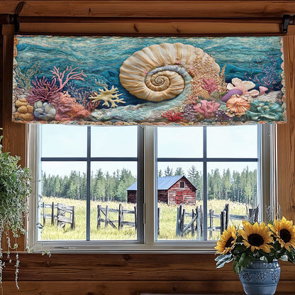 Seashell Echo Tide WN2306033CL Quilted Valance