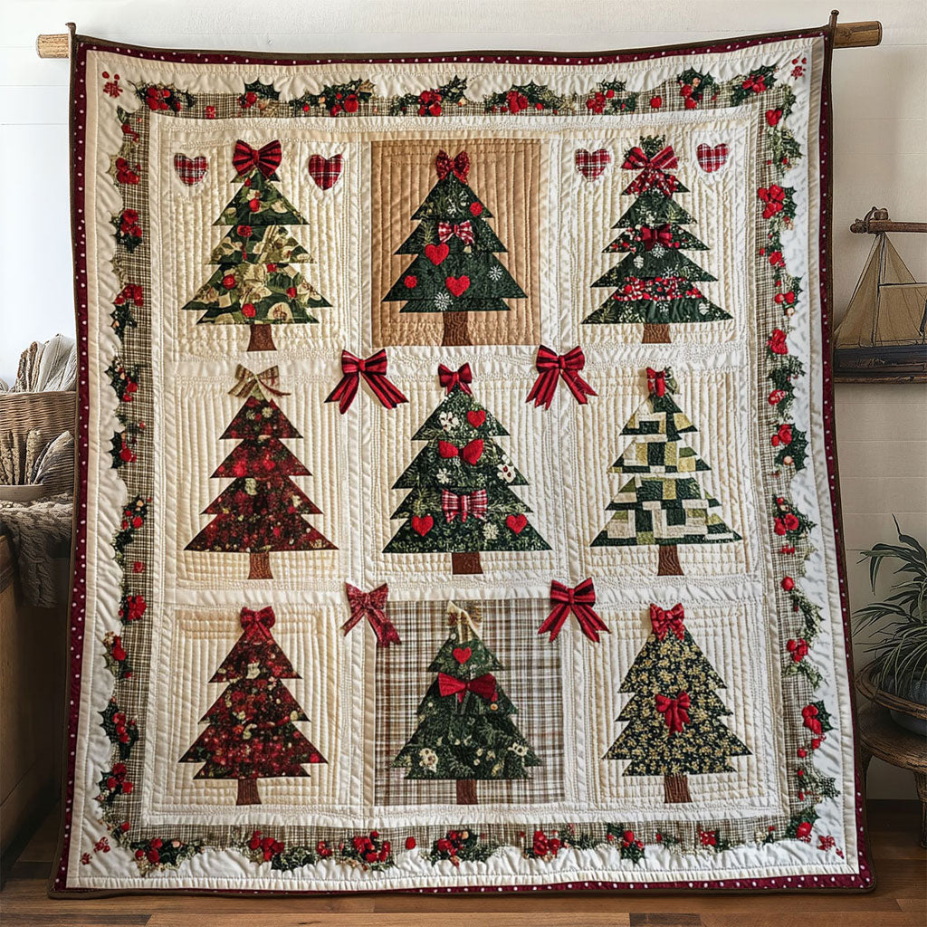 Christmas Cottage Tree WN1211020CL Quilt
