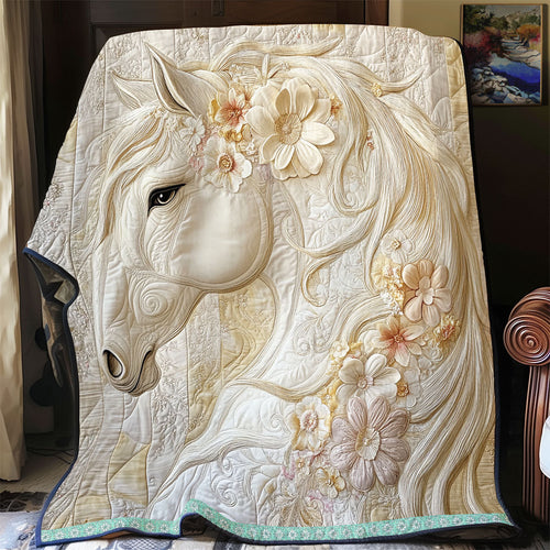 Floral Horse WX2012026CL Quilt