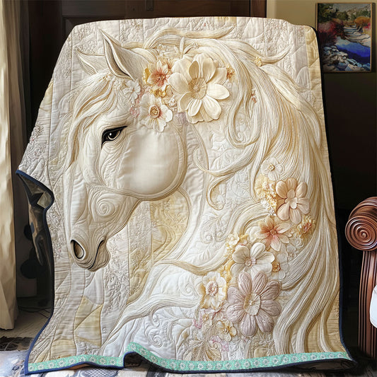Floral Horse WX2012026CL Quilt