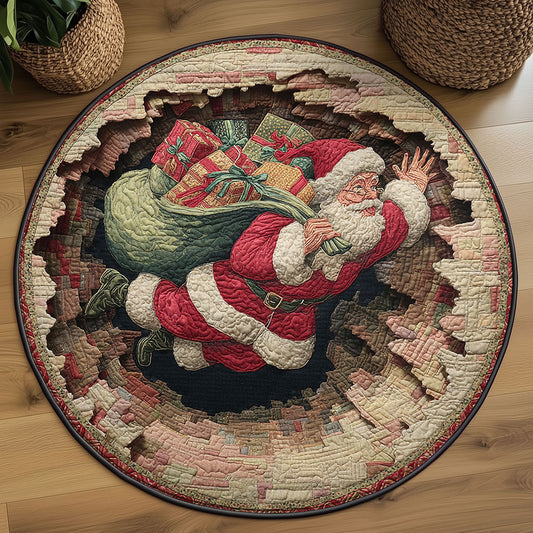 Santa Climb WN2609043CL Quilted Round Mat